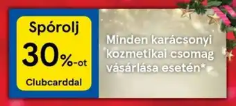 Tesco Minden karácsonyi kozmetikai csomag vásárlása esetén ajánlat