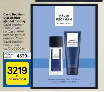 Tesco David Beckham Classic Blue ajándékcsomag 75 / 200 ml ajánlat
