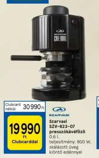Szarvasi SZV-623-07 presszókávéfőző 1 db