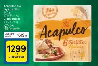 Tesco Acapulco bio lágy tortilla 240 g ajánlat