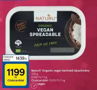 Naturli' Organic vegán kenhető készítmény 225 g
