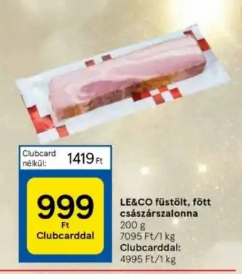 Tesco LE&CO füstölt, fött császárszalonna 200 g ajánlat