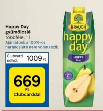 Tesco Happy Day gyümölcslé 1 l ajánlat