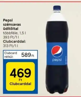 Tesco Pepsi szénsavas üdítőital 1,5 l ajánlat