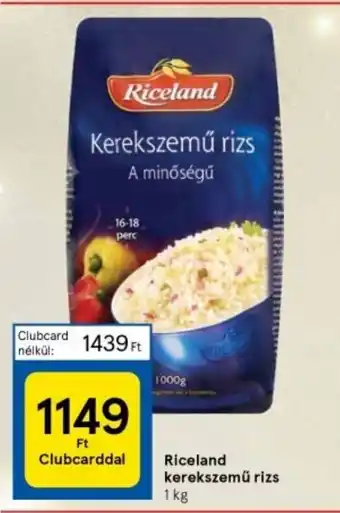 Tesco Riceland kerekszemű rizs 1 kg ajánlat