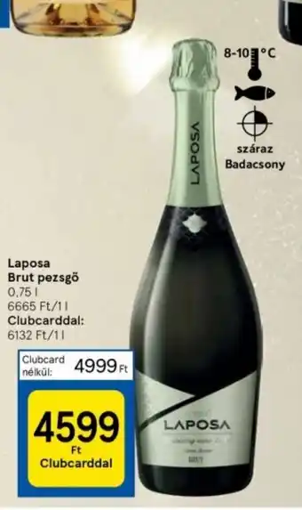 Tesco Laposa Brut pezsgő 0,75 l ajánlat
