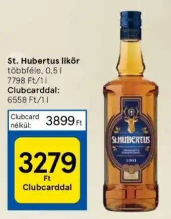 Tesco St. Hubertus likőr 0,5 l ajánlat