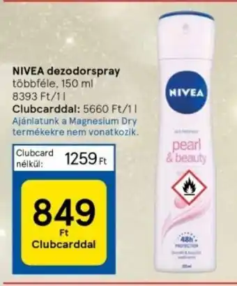 Tesco NIVEA dezodorspray 150 ml ajánlat