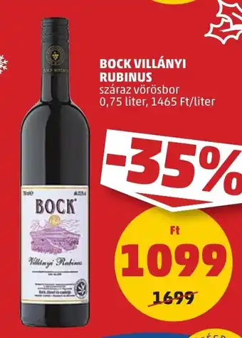 BOCK VILLÁNYI RUBINUS 0,75 l