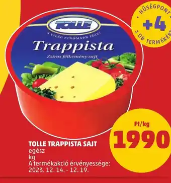 PENNY TOLLE TRAPPISTA SAJT 1 kg ajánlat