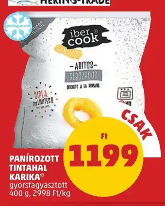 PENNY PANÍROZOTT TINTAHAL KARIKA 400 g ajánlat