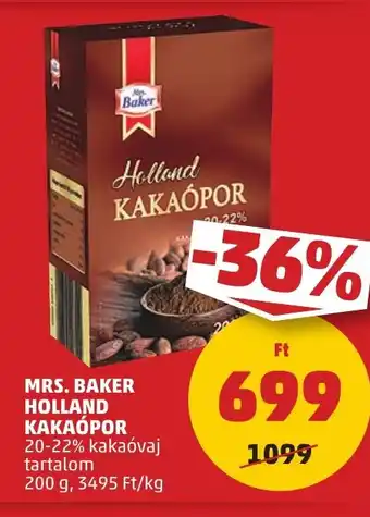 PENNY MRS. BAKER HOLLAND KAKAÓPOR 200 g ajánlat
