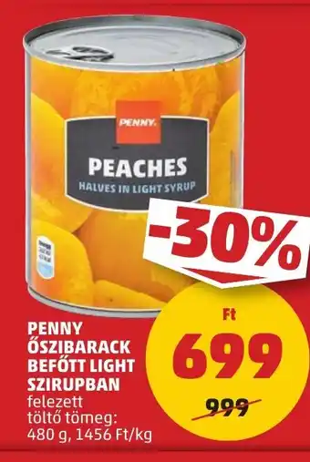 PENNY PENNY ŐSZIBARACK BEFŐTT LIGHT SZIRUPBAN 480 g ajánlat