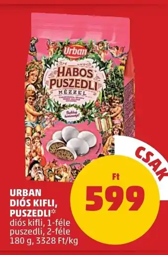 PENNY URBAN DIÓS KIFLI, PUSZEDLI 180 g ajánlat