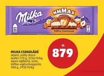 PENNY MILKA CSOKOLÁDÉ 270 / 300 g ajánlat