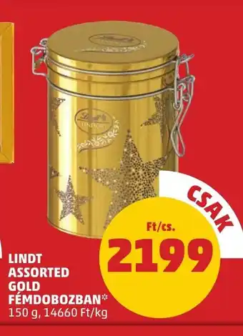 PENNY LINDT ASSORTED GOLD FÉMDOBOZBAN 150 g ajánlat