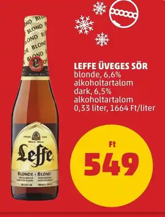 PENNY LEFFE ÜVEGES SÖR 0,33 l ajánlat