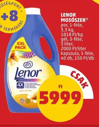 PENNY LENOR MOSÓSZER 3,3 kg / 3 l / 40 db ajánlat