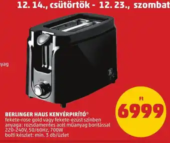 PENNY BERLINGER HAUS KENYÉRPIRÍTÓ 1 db ajánlat