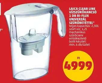 PENNY LAICA CLEAR LINE VÍZSZŰRŐKANCSÓ 1 DB BI-FLUX SZŰRŐBETÉTTEL 1 db ajánlat