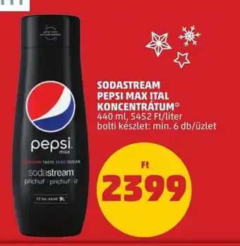 PENNY SODASTREAM PEPSI MAX ITAL KONCENTRÁTUM 440 ml ajánlat
