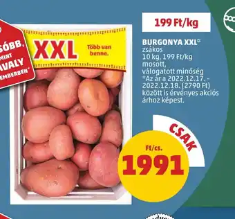 PENNY BURGONYA XXL 10 kg ajánlat