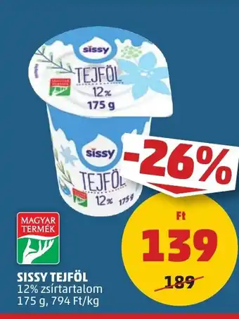 PENNY SISSY TEJFÖL 175 g ajánlat