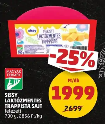 PENNY SISSY LAKTÓZMENTES TRAPPISTA SAJT 700 g ajánlat