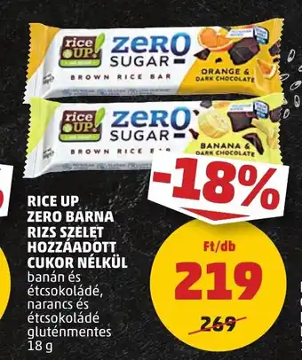 RICE UP ZERO BARNA RIZS SZELET HOZZÁADOTT 18 g