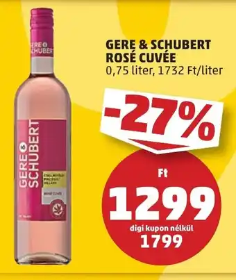 PENNY GERE & SCHUBERT ROSÉ CUVÉE 0,75 l ajánlat