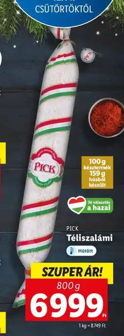 Lidl PICK Téliszalámi 800 g ajánlat