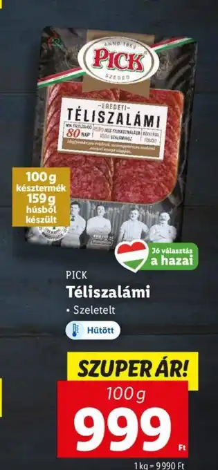 Lidl PICK Téliszalámi 100 g ajánlat