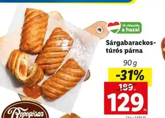 Lidl Sárgabarackos-túrós párna 90 g ajánlat