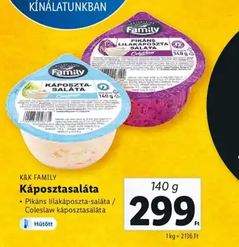 K&K FAMILY Káposztasaláta 140 g