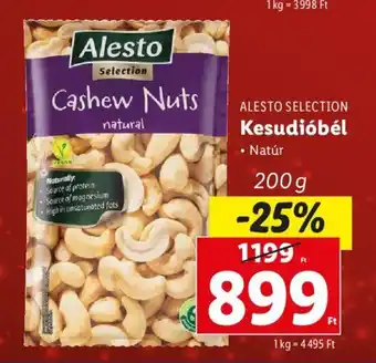 Lidl ALESTO SELECTION Kesudióbél 200 g ajánlat