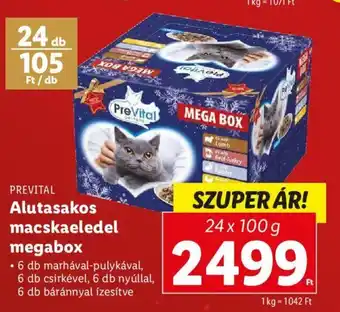 PREVITAL Alutasakos macskaeledel megabox 24 x 100 g