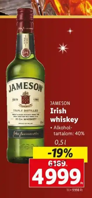 Lidl JAMESON Irish whiskey 0,5 l ajánlat
