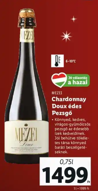 MEZEI Chardonnay Doux édes Pezsgő 0,75 l