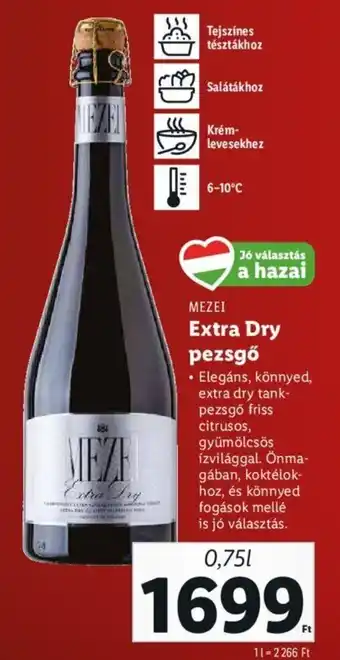 MEZEI Extra Dry pezsgő 0,75 l