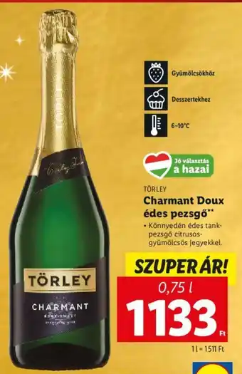 TÖRLEY Charmant Doux édes pezsgő 0,75 l