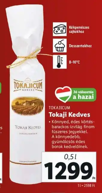 Lidl TOKAJICUM Tokaji Kedves 0,5 l ajánlat