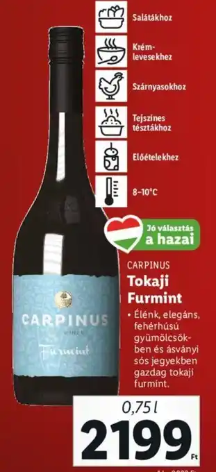 CARPINUS Tokaji Furmint 0,75 l
