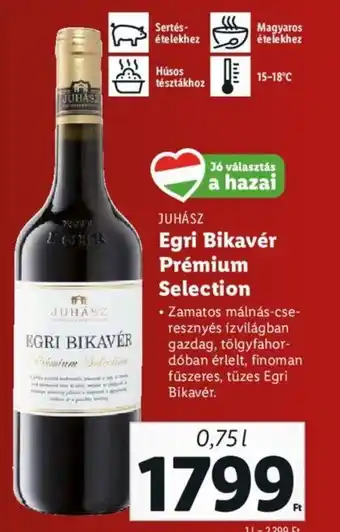 Lidl JUHÁSZ Egri Bikavér Prémium Selection 0,75 l ajánlat