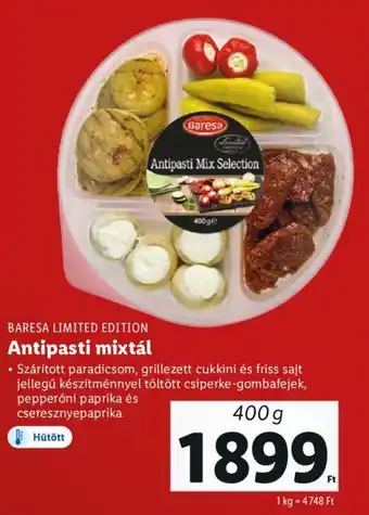 Lidl BARESA LIMITED EDITION Antipasti mixtál 400 g ajánlat