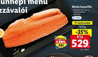 Lidl Bőrös lazacfilé 100 g ajánlat