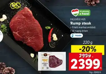 Lidl FALUVÉGI HÚS Rump steak 220 g ajánlat