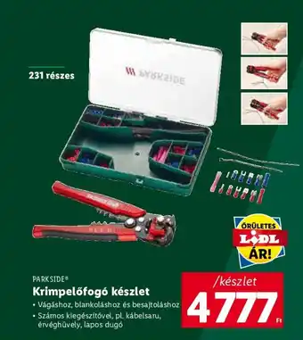 Lidl PARKSIDE Krimpelőfogó készlet ajánlat