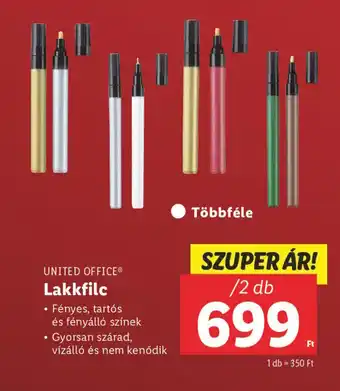 Lidl UNITED OFFICE Lakkfilc ajánlat