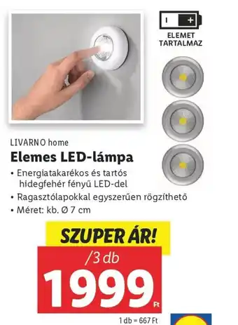 Lidl LIVARNO home Elemes LED lámpa ajánlat