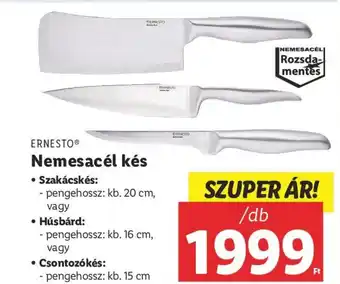 Lidl ERNESTO Nemesacél kés ajánlat